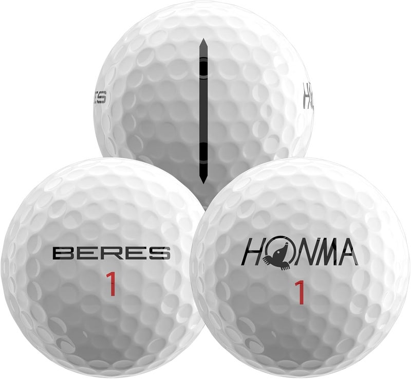 Honma BERES 3S Golf Balls, Long Distance with High Speed,3 Layer with Surlyn Cover‌,Soft Golf Balls for Men Women Beginner Amateur Golfer, Perfect for Off The Tee and Around The Green,1 Dozen - Image 3